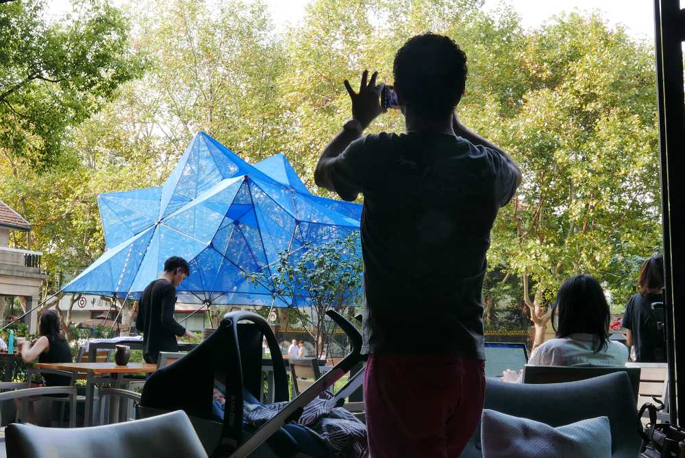 Shanghai palco struttura metallo e corda