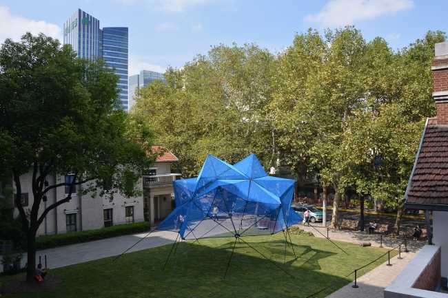 palco venti esterno struttura metallo e corda