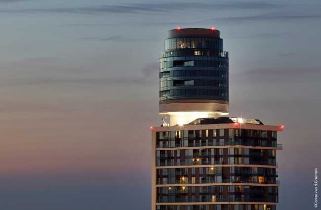Henninger Tower of Frankfurt with Wicona glass elements