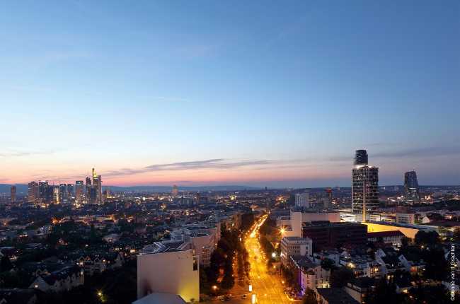 Henninger Tower of Frankfurt with Wicona glass elements