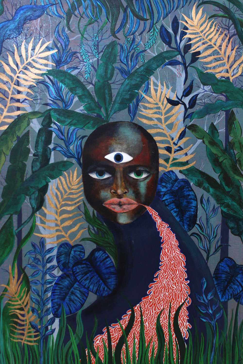 rappresentazione della natura colori blu