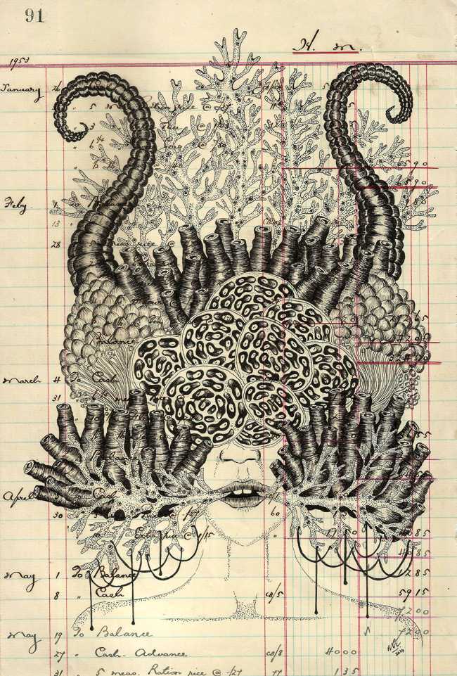 pittura natura e femminilità bianco e nero