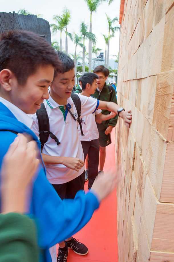 Outdoor wooden sauna