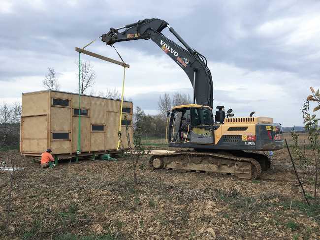 Posizionamento cabina in legno