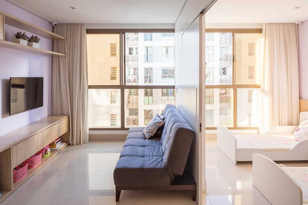 Living room and kitchen