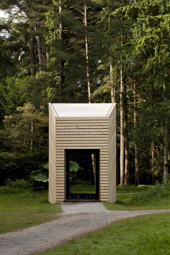 Padiglione in legno ingresso