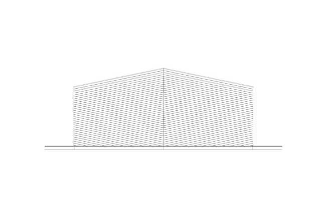 Prospetto padiglione in legno