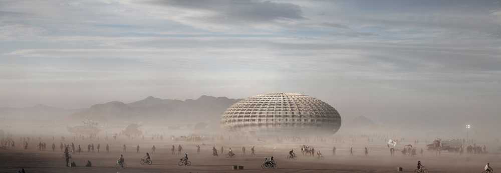 Burning Man 2020 temple in the desert