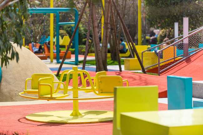 Colorful playground yellow