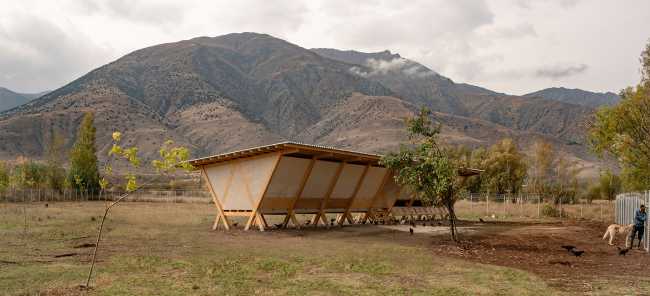 Struttura in legno per polli