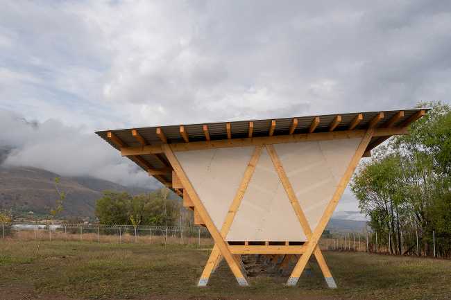 Struttura in legno per polli