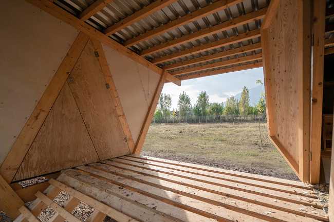 Struttura in legno per polli