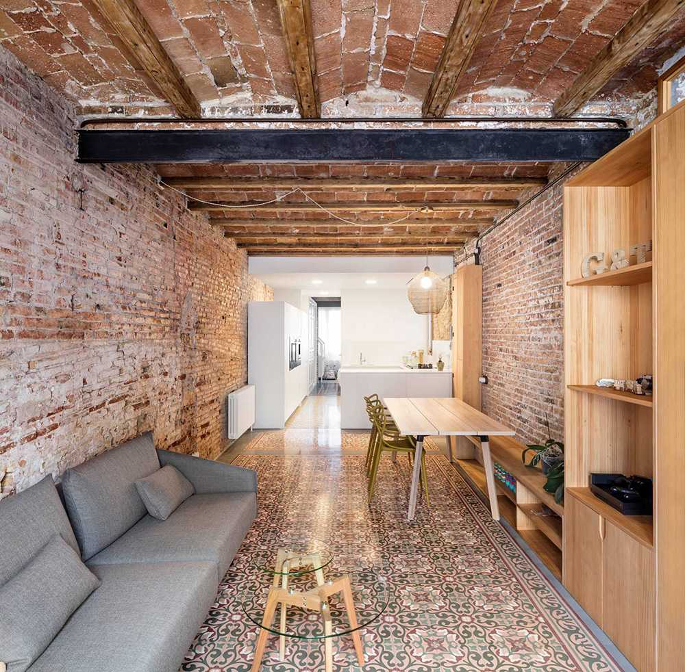 Apartment stone walls