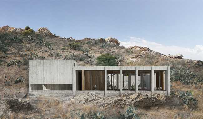 Hotel Boutique Mexico concrete stone and wood