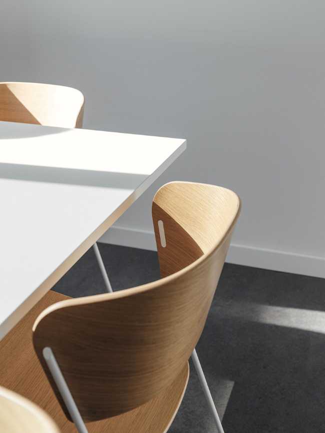 Detail wooden office chair