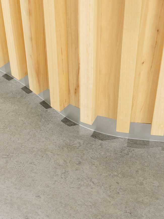 Detail of wooden wall covering