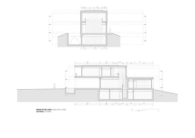 casa minimalista girono spagna struttura cemento a sbalzo sezione