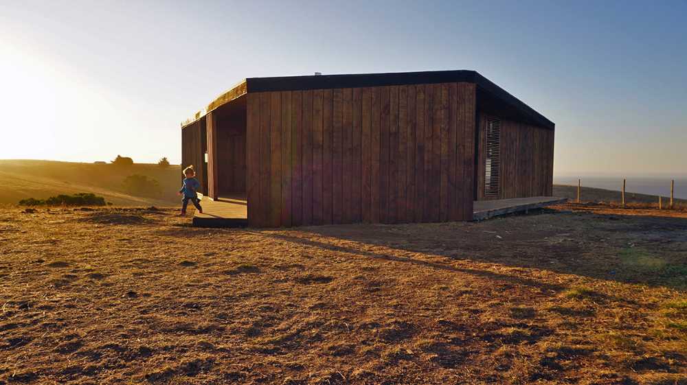 Wooden house with ocean view