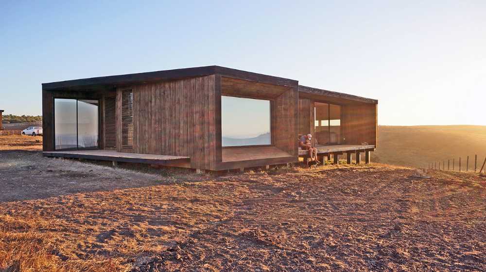 Wooden house with ocean view