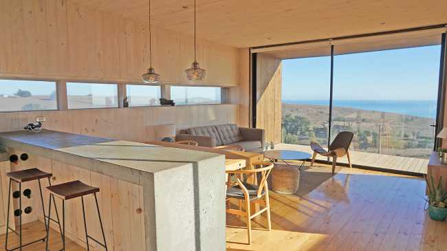 Stained glass window on the ocean