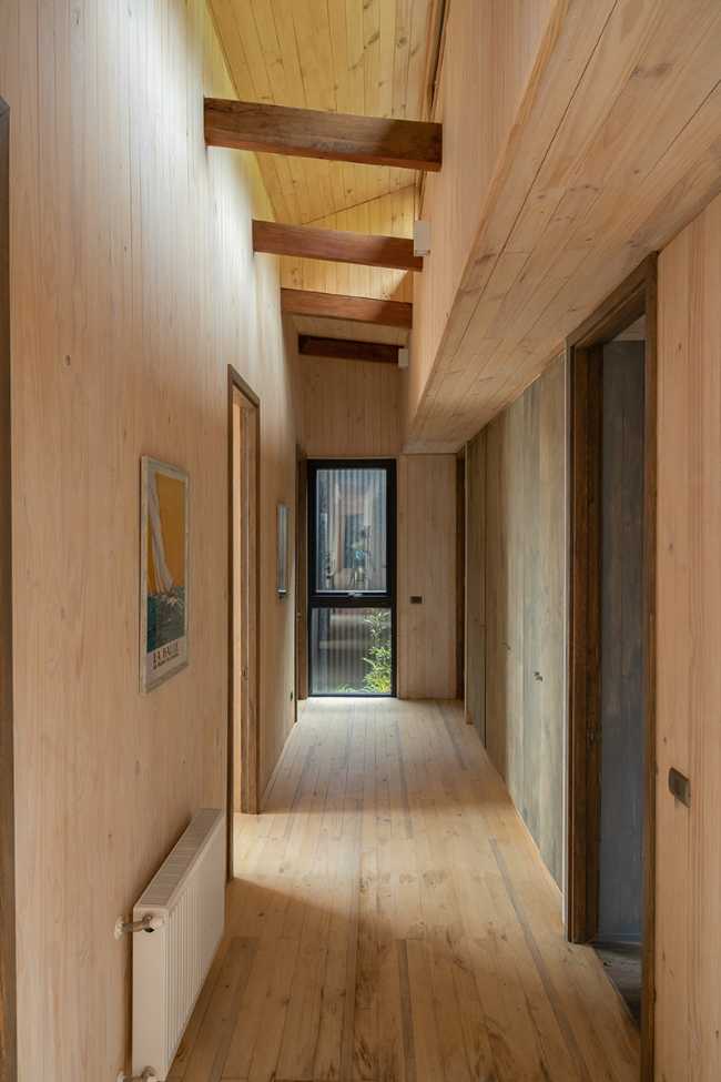 corridor with light points
