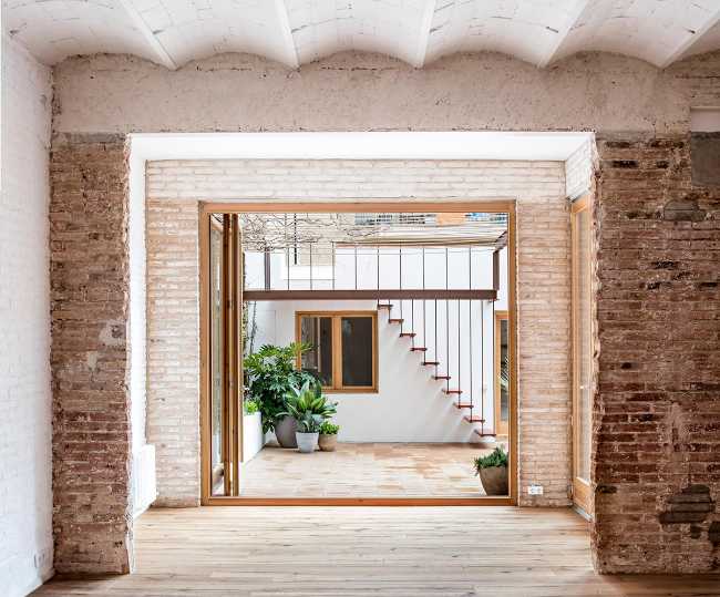 window with wooden frame