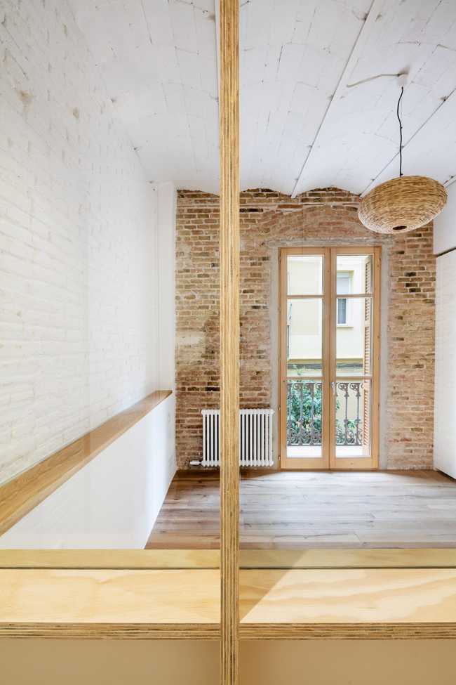 Brick walls and white plaster