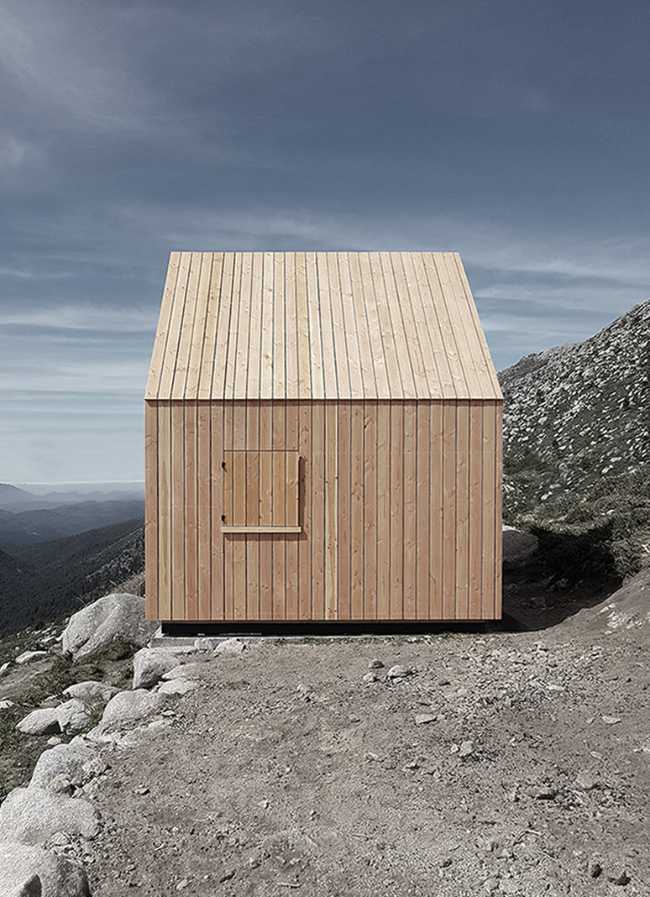Rifugio compatto in legno