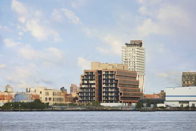 New York edificio uffici mattoni e vetro