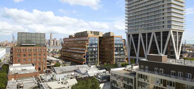 New York edificio uffici mattoni e vetro