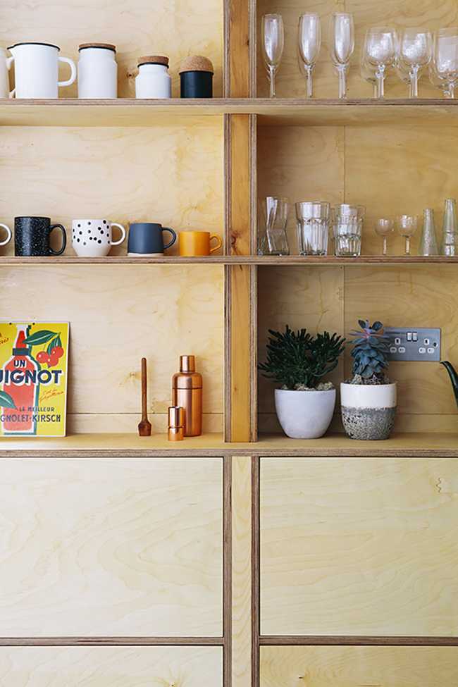 Interior in birch wood