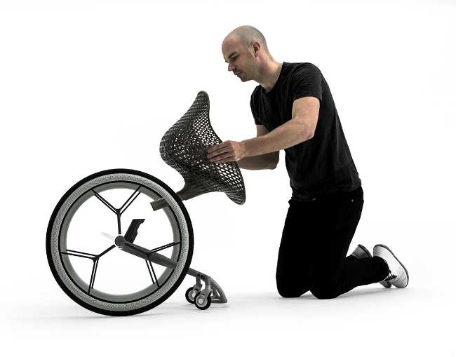 Sistema de montaje de impresión 3D personalizado para silla de ruedas GO