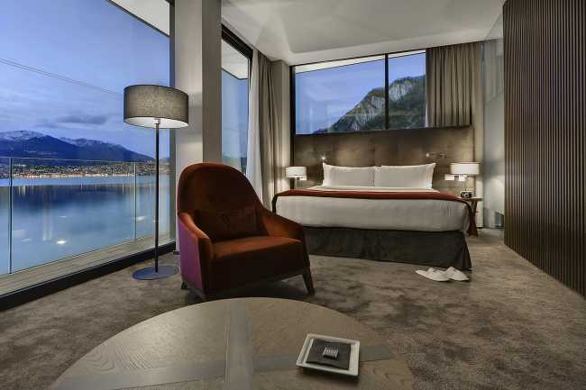 Lake view bedroom