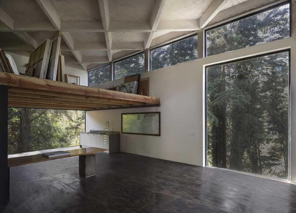 Roel Studio soffitto esterno travi e vetro