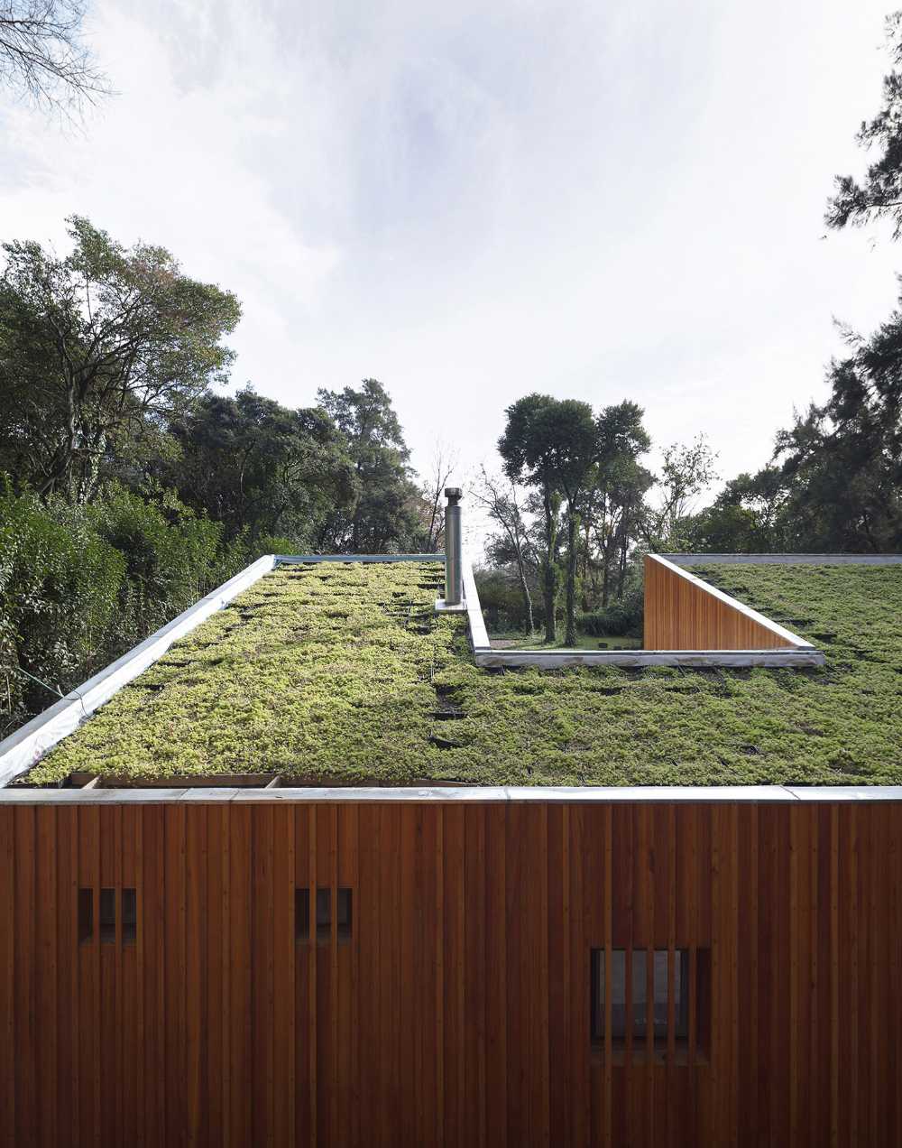 Vivienda de madera en los árboles