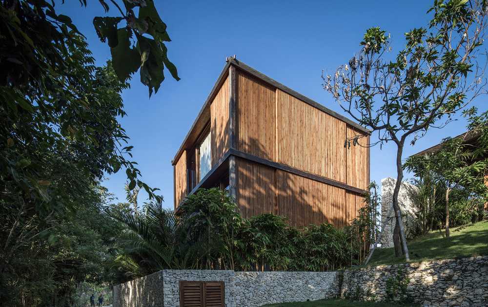 Vivienda de madera en los árboles