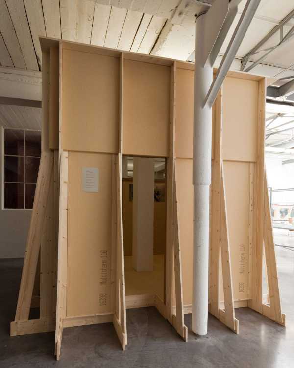 Wooden installation exposed structure