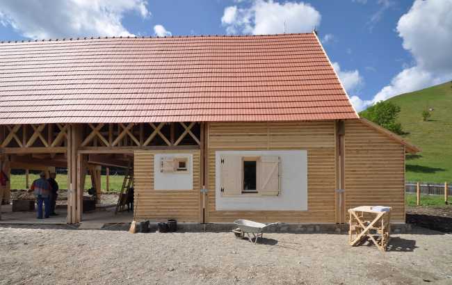 Wooden hut traditional forms