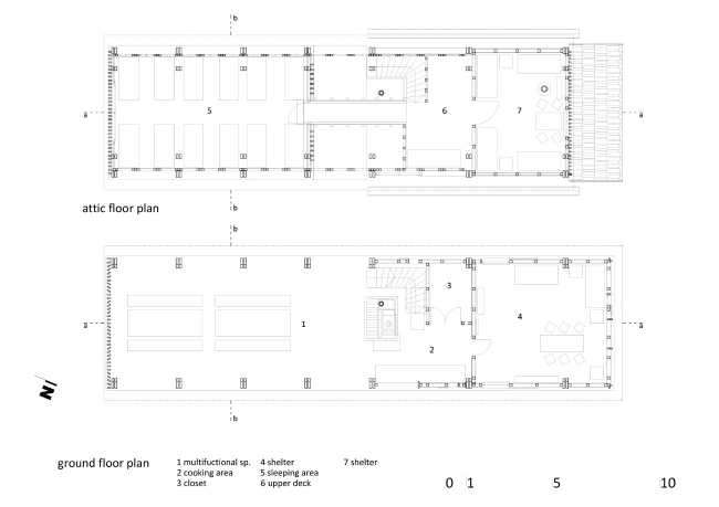 Planimetry wooden hut