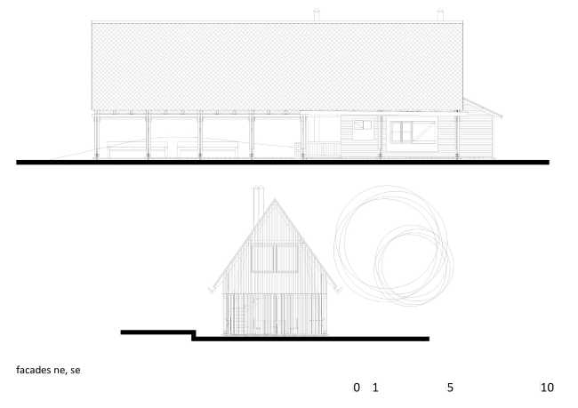 Raised wooden hut