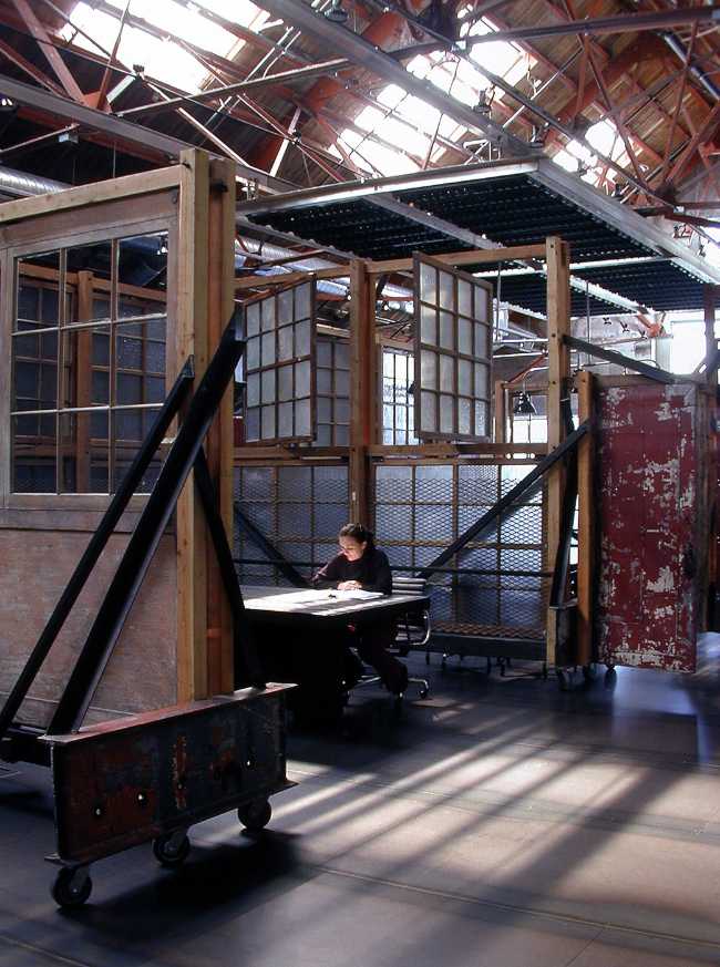Office with an industrial style
