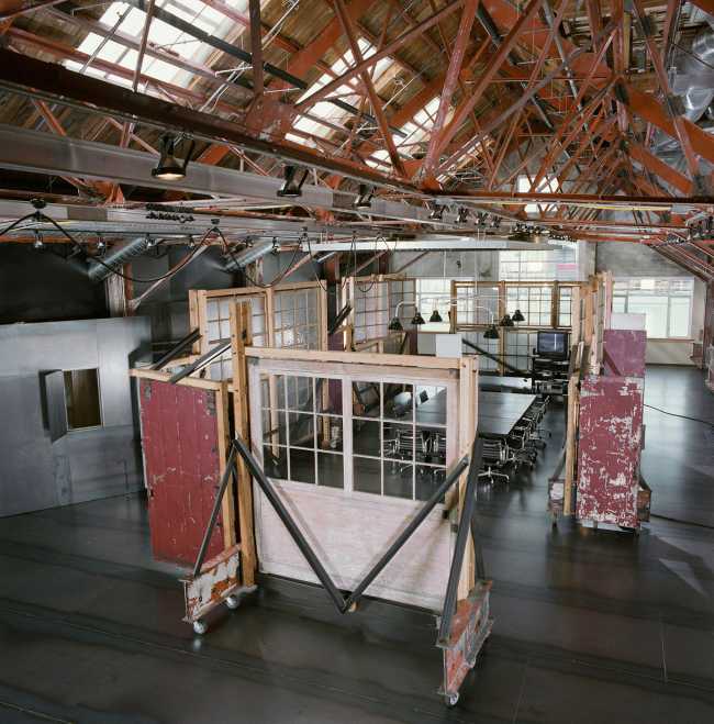 Office with an industrial style