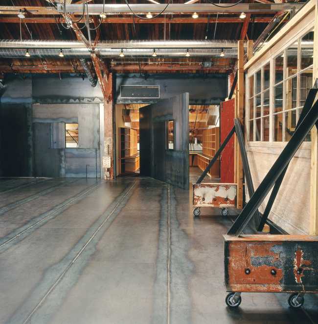 Office with an industrial style