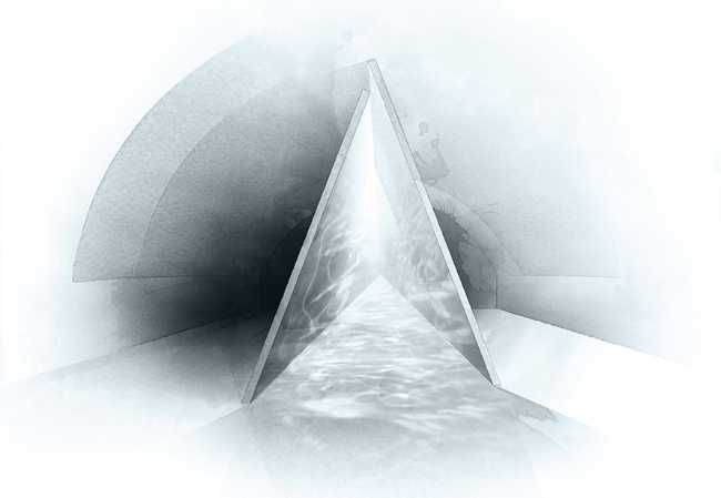 pabellón instalación stand diseño superficies interiores boceto