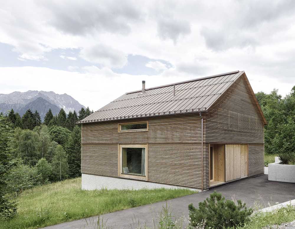 Wooden house in the Austrian mountains