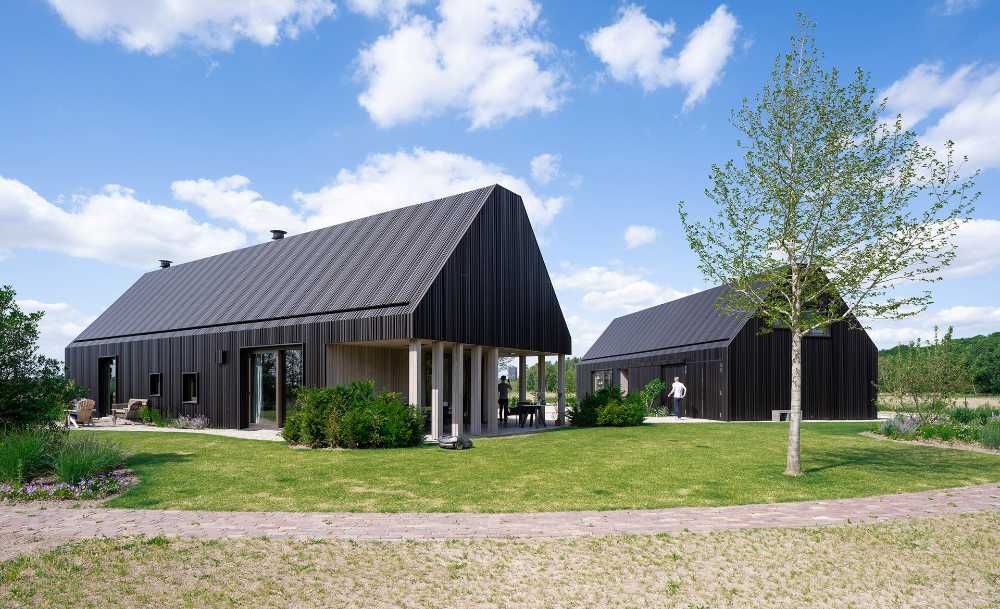 Una villa contemporánea inspirada en las granjas holandesas.