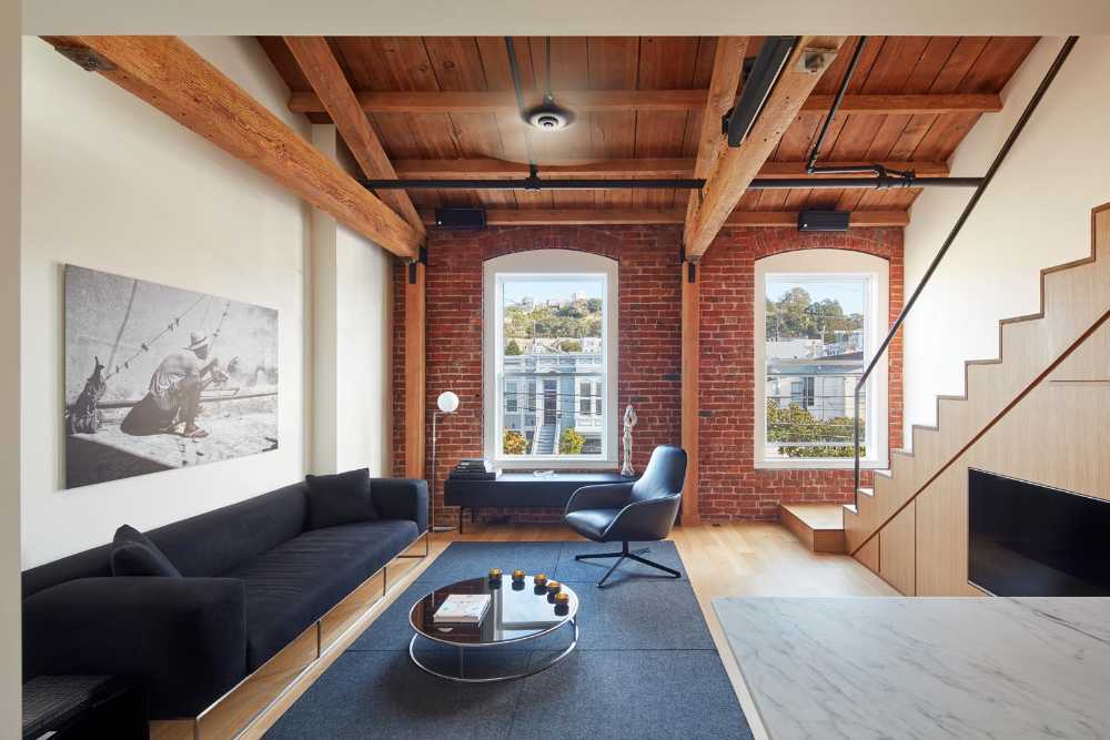 Wooden and brick lofts