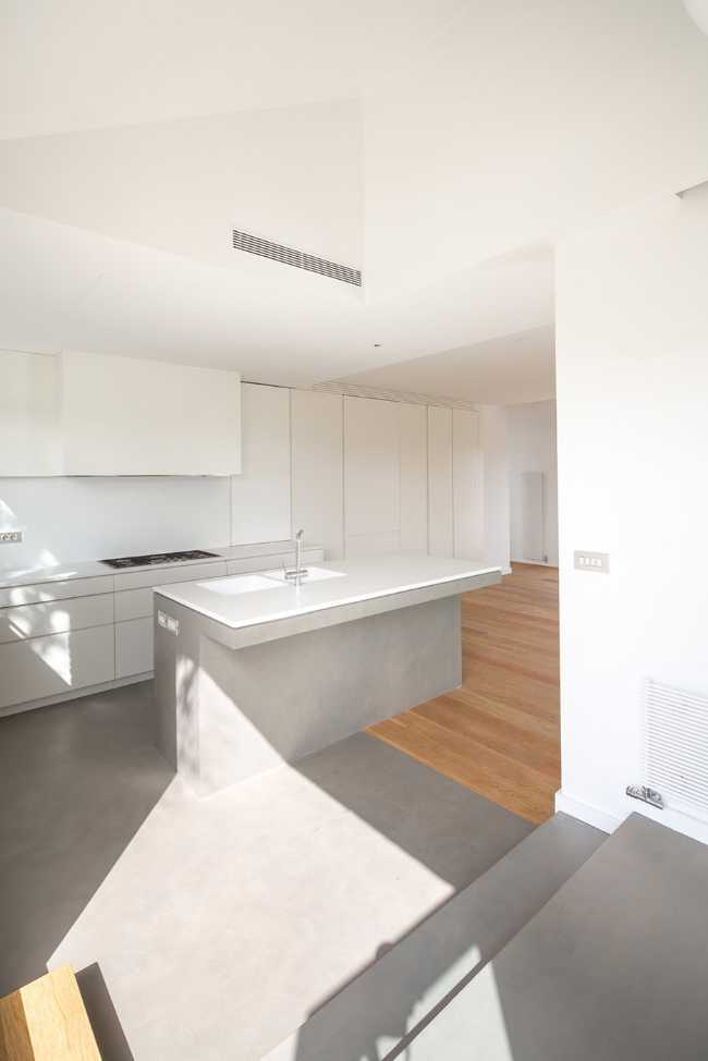 Cucina minimal bianca