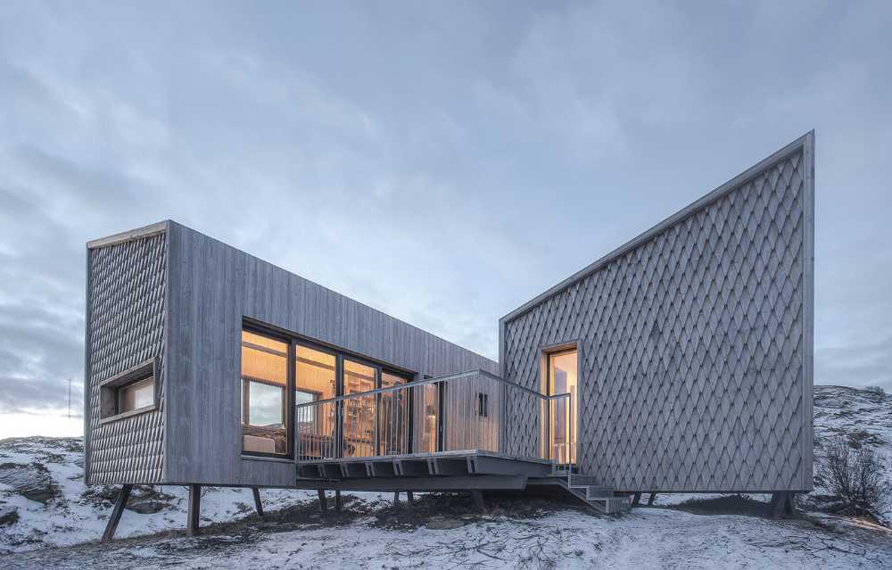 wooden housing module structure pile-dwelling type
