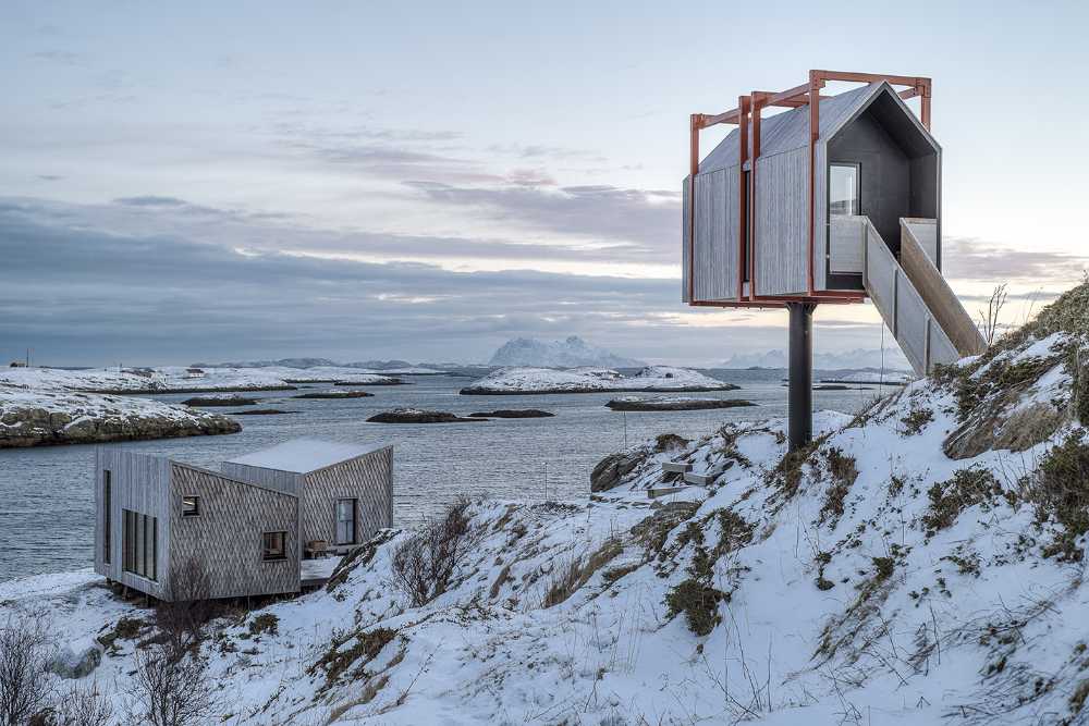 wooden housing module structure pile-dwelling type